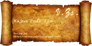 Vajna Zsófia névjegykártya