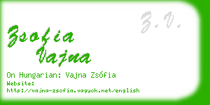 zsofia vajna business card