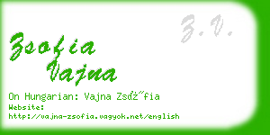 zsofia vajna business card